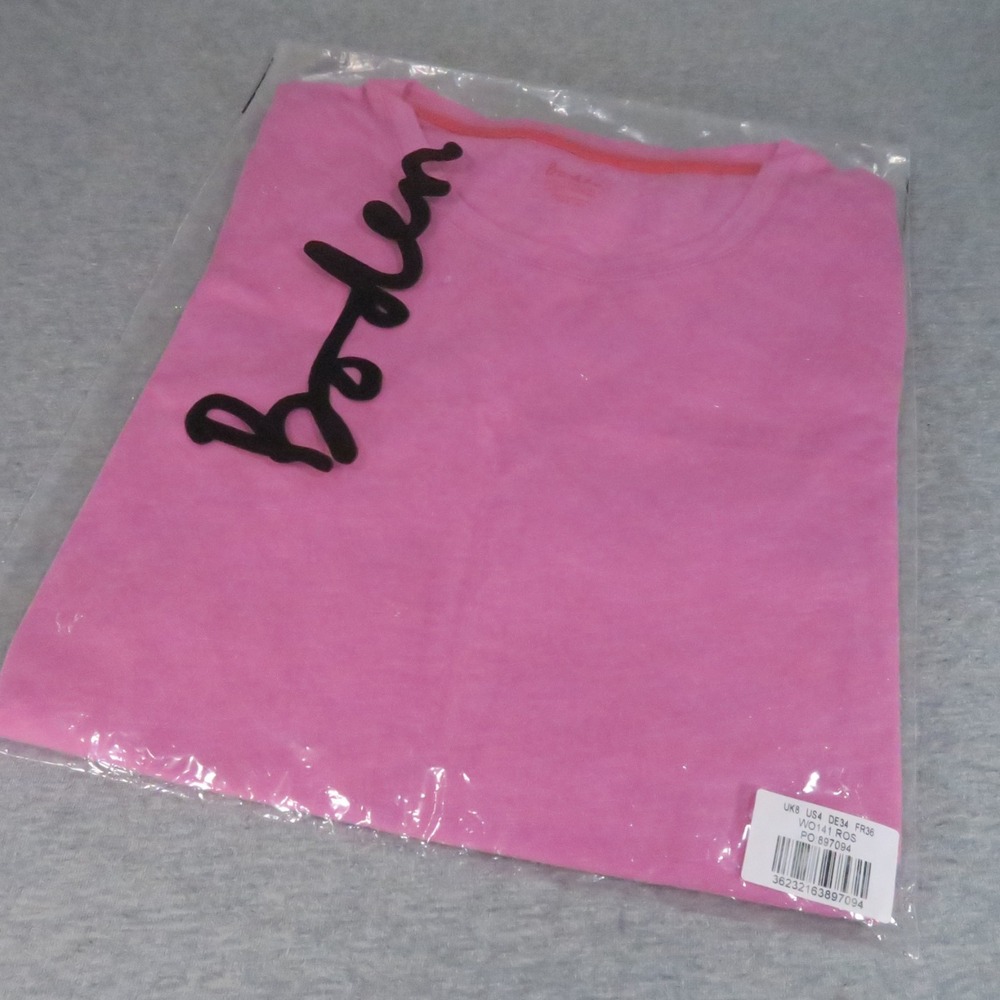 Boden Don't Call Me a Lightweight T-Shirt 4 Pink 100% Cotton Crew Neck Soft NEW